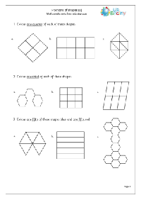 Shaded Shapes Fractions Worksheets