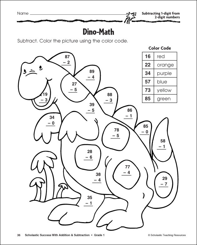 Two-Digit Multiplication Color by Number