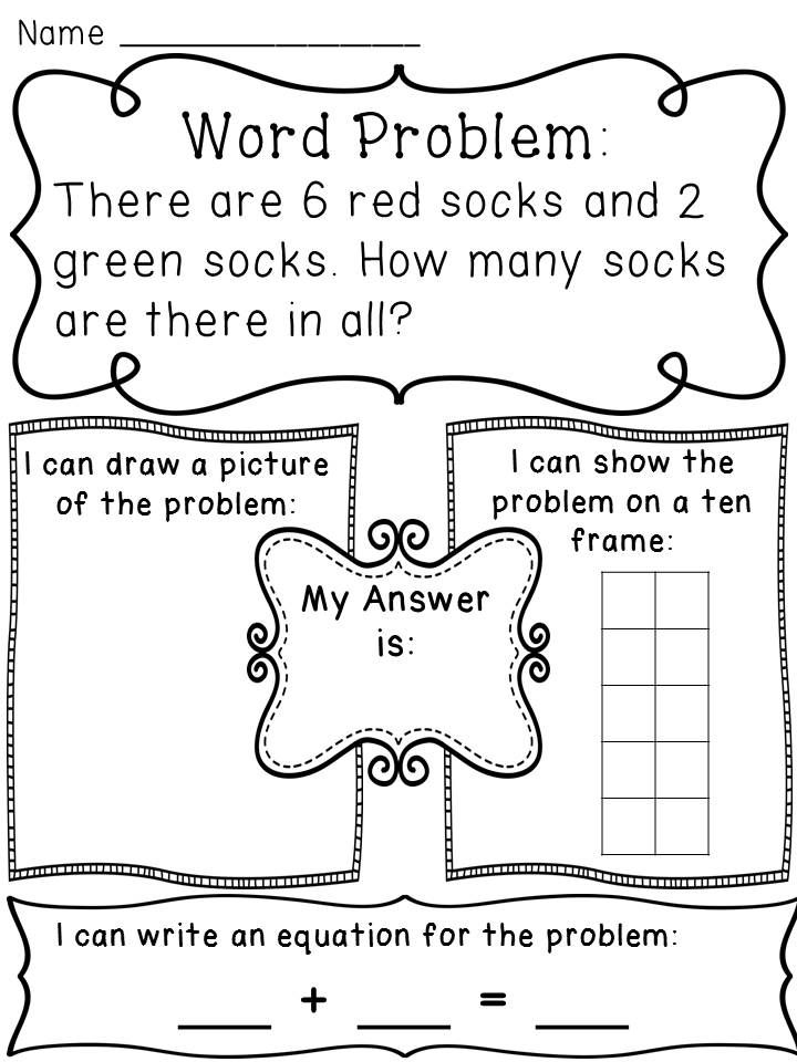 1st Grade Word Problems Worksheets