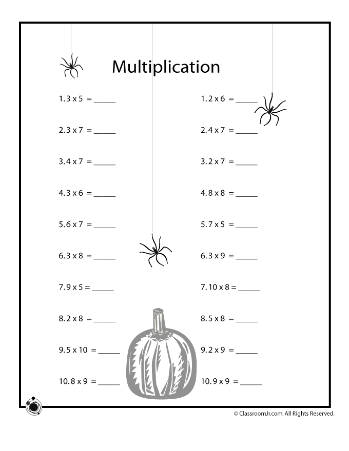 16 Best Images Of Fall Worksheets For 5th Grade 5th Grade Halloween Math Worksheets Halloween 