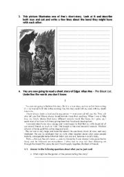 Black Cat Edgar Allan Poe Worksheets