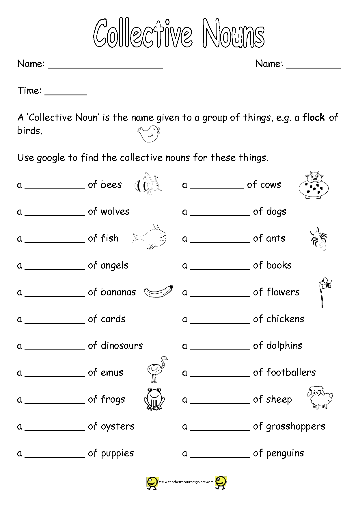 nouns-worksheets-collective-nouns-worksheets