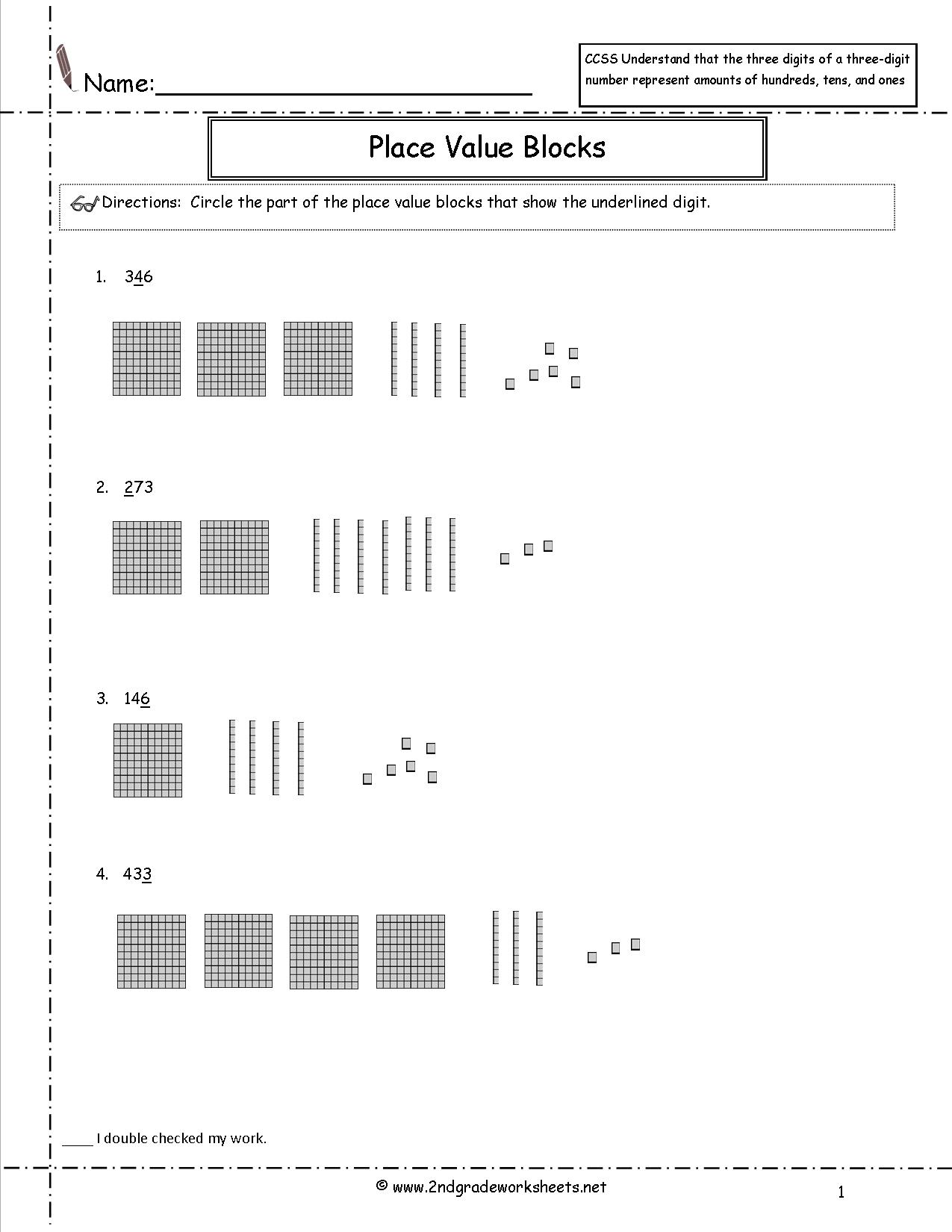 Place Value Base Ten Worksheets