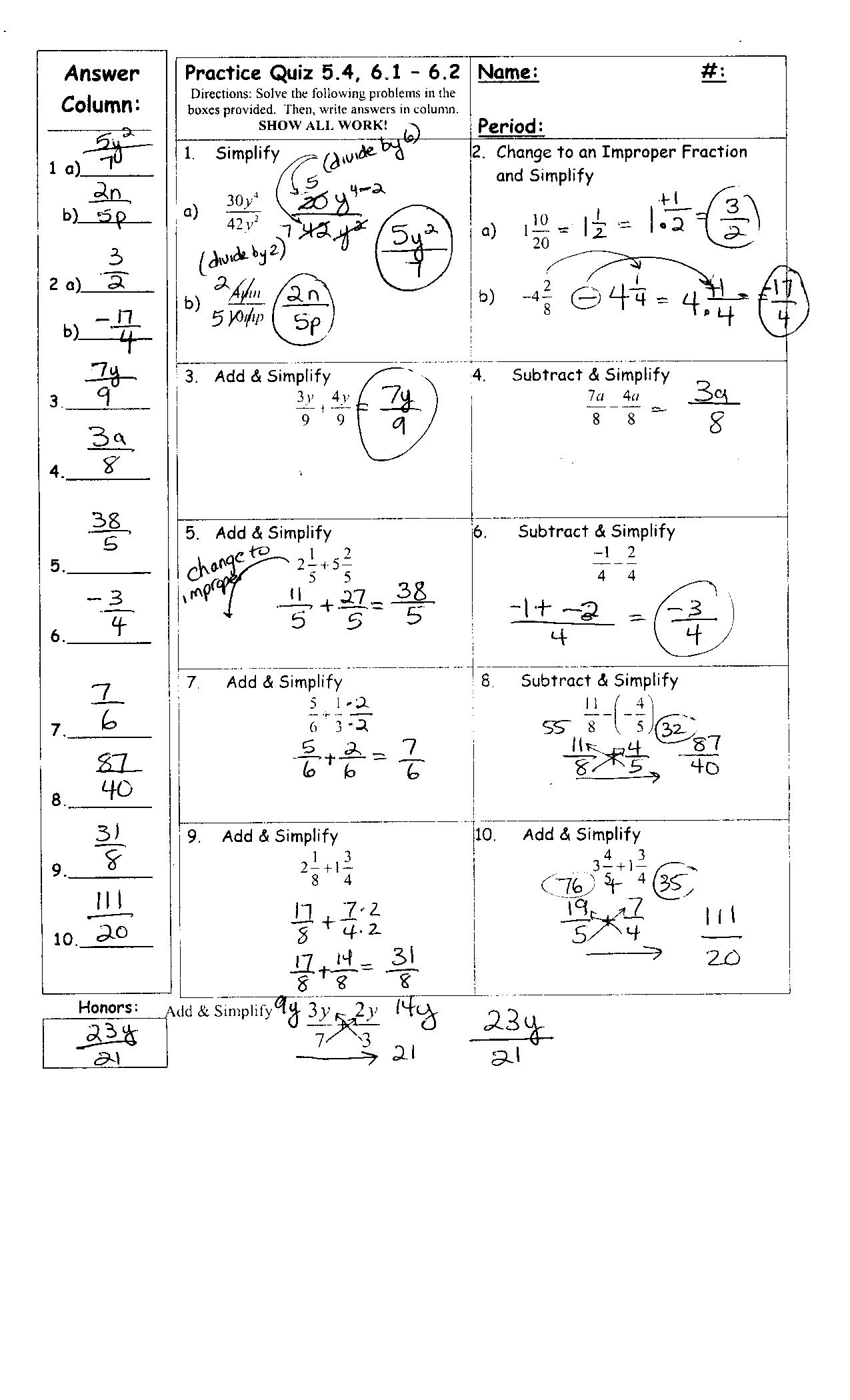 14 Best Images of Pre-Algebra Worksheets With Answer Key - Pre-Algebra