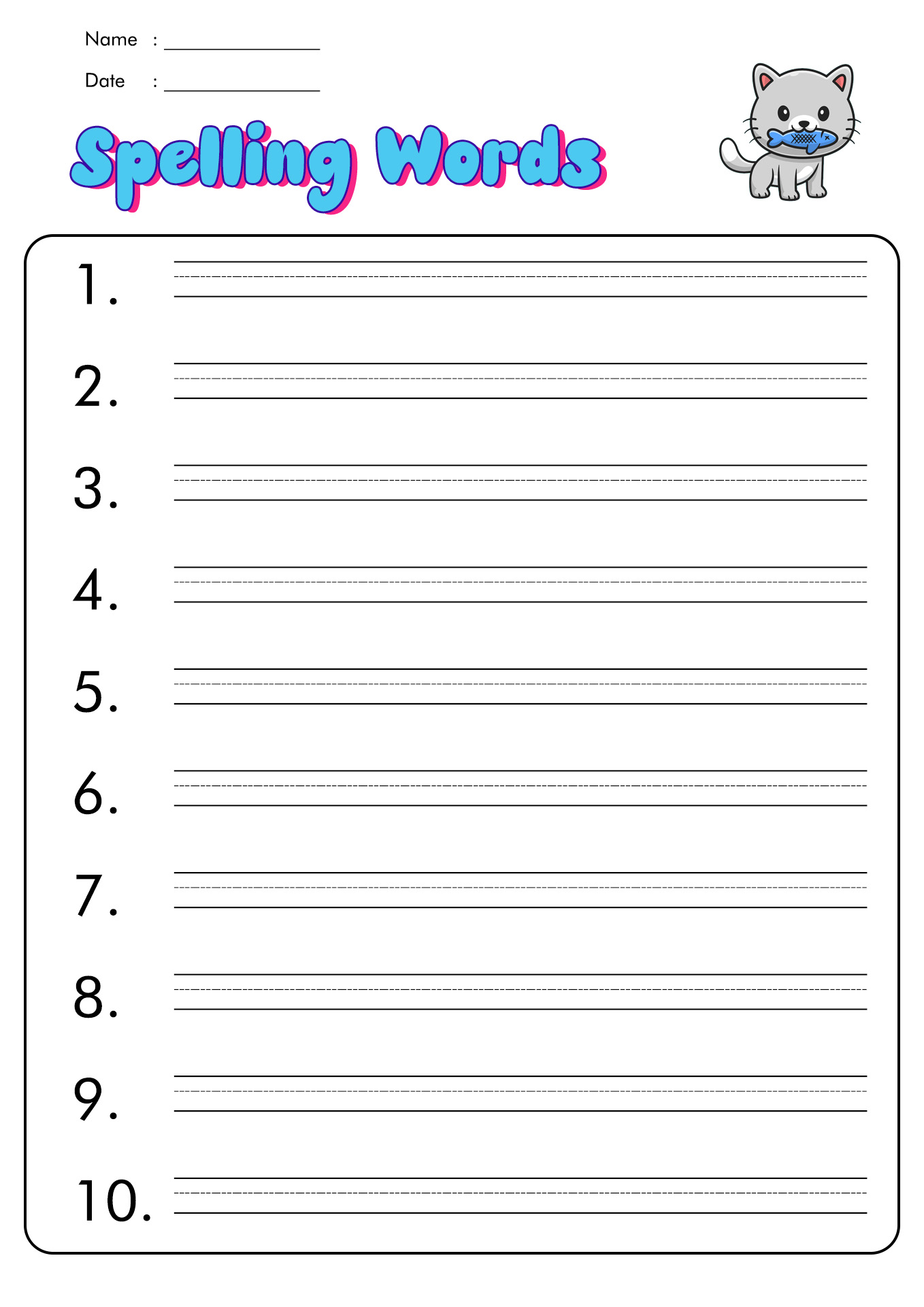 9 Best Images Of Blank Spelling Worksheets Blank Spelling Test Sheet Blank Spelling Word 9 Best Images Of Blank Spelling Worksheets Blank Spelling Test Sheet Blank Spelling Word