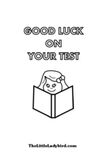 The Good Luck On Test Coloring Pages