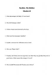 The Outsiders Character Trait Worksheet