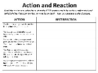 Action and Reaction Worksheet