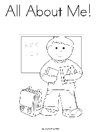 All About Me Coloring Pages