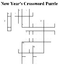 Happy New Year Crossword Puzzle Printable