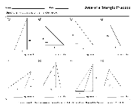 Math Area of Triangles Worksheet
