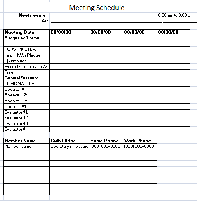 Meeting Schedule Template Excel