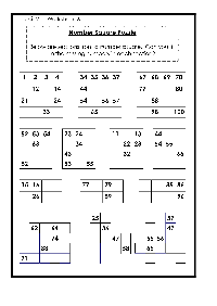 Puzzle with Numbers in Squares