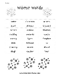 Winter Word List