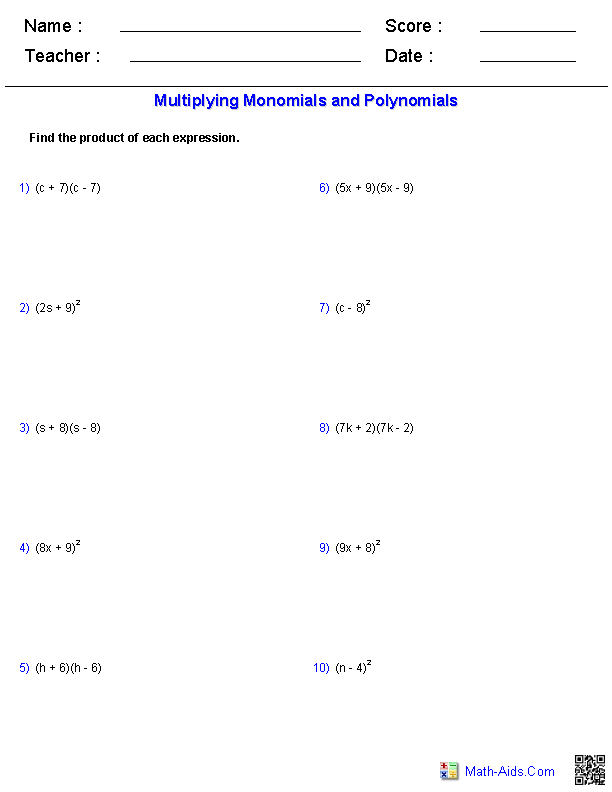 Factoring Polynomials By Grouping Worksheet