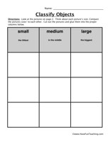 Classifying Shapes Worksheets Printable