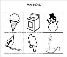 Hot and Cold Worksheets Printable