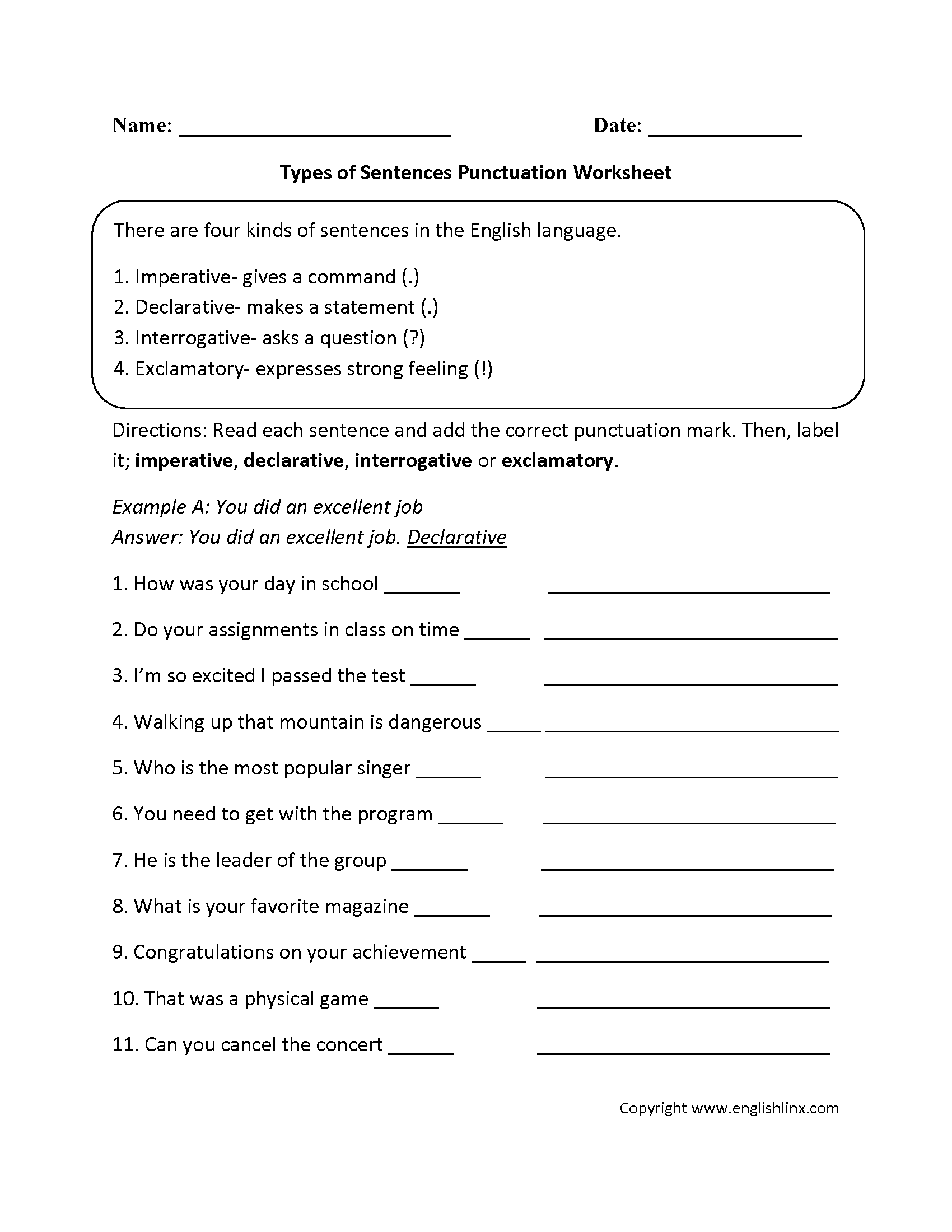 first-grade-exclamatory-sentences-worksheet