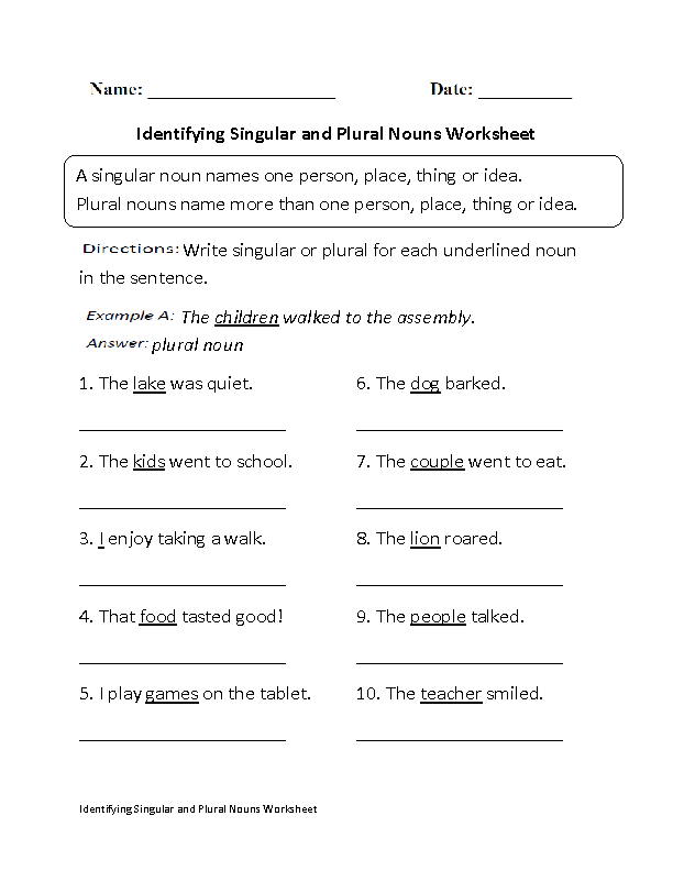16 Best Images Of Singular And Plural Noun Worksheets Sentences Singular And Plural Nouns