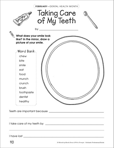 12 Best Images of The Care Of Teeth Worksheets - Taking Care of My Body