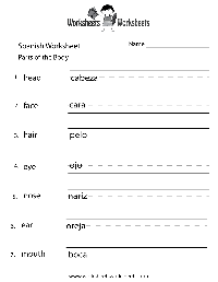 Beginner Spanish Worksheets Printable