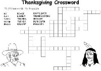 Free Printable Thanksgiving Crossword Puzzles