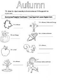 Printable Autumn Worksheets