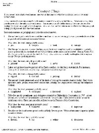Printable Context Clues Worksheets 4th Grade