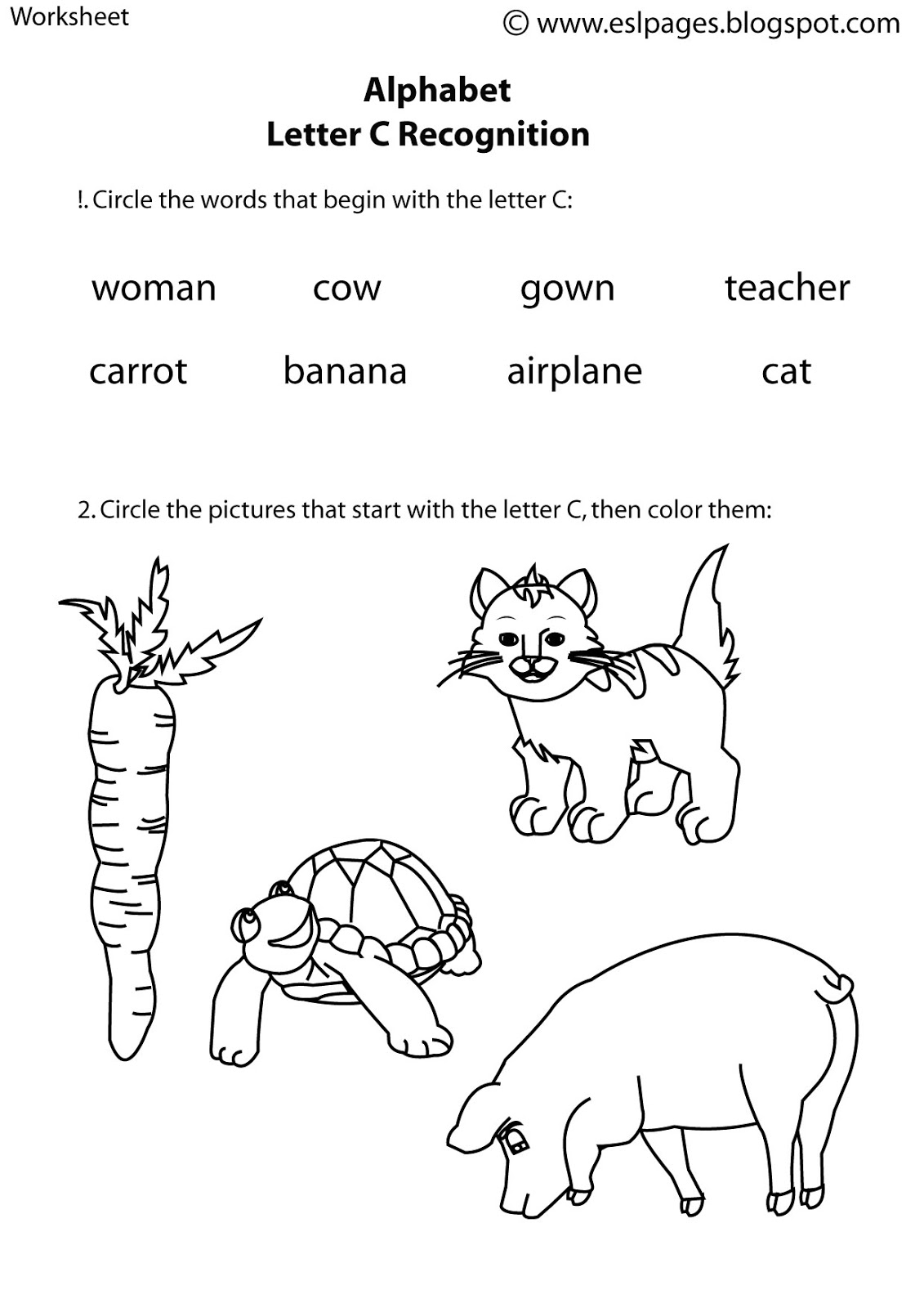 19 Best Images of Students ESL Alphabet Worksheets ...