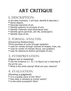 Art criticism essay
