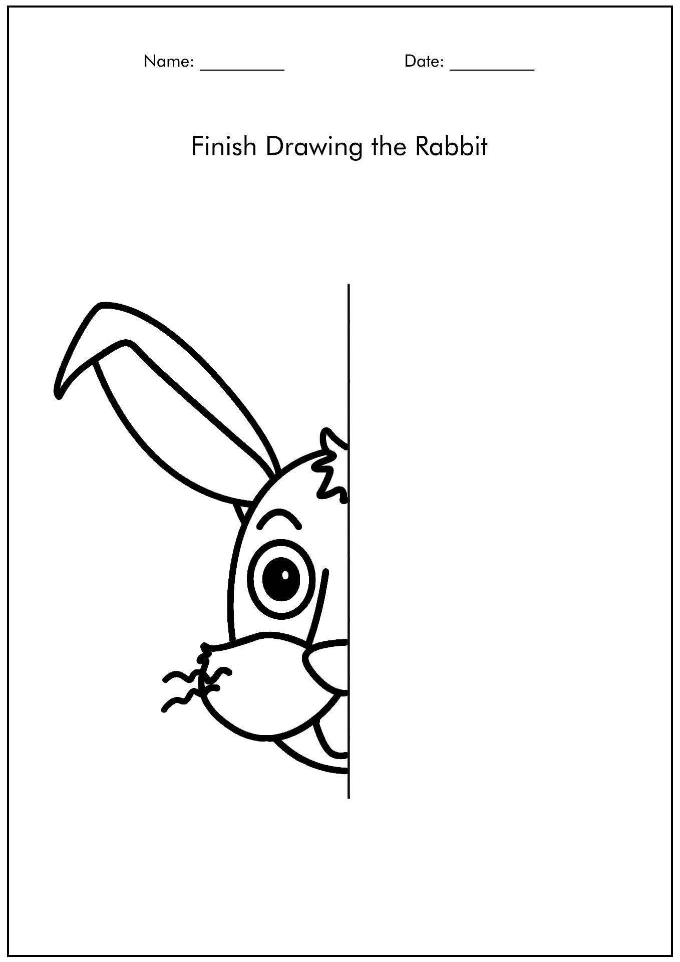 Complete The Drawing Worksheet