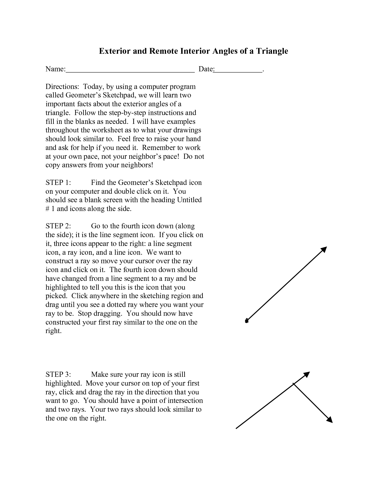 Angle Bisector Theorem Worksheet