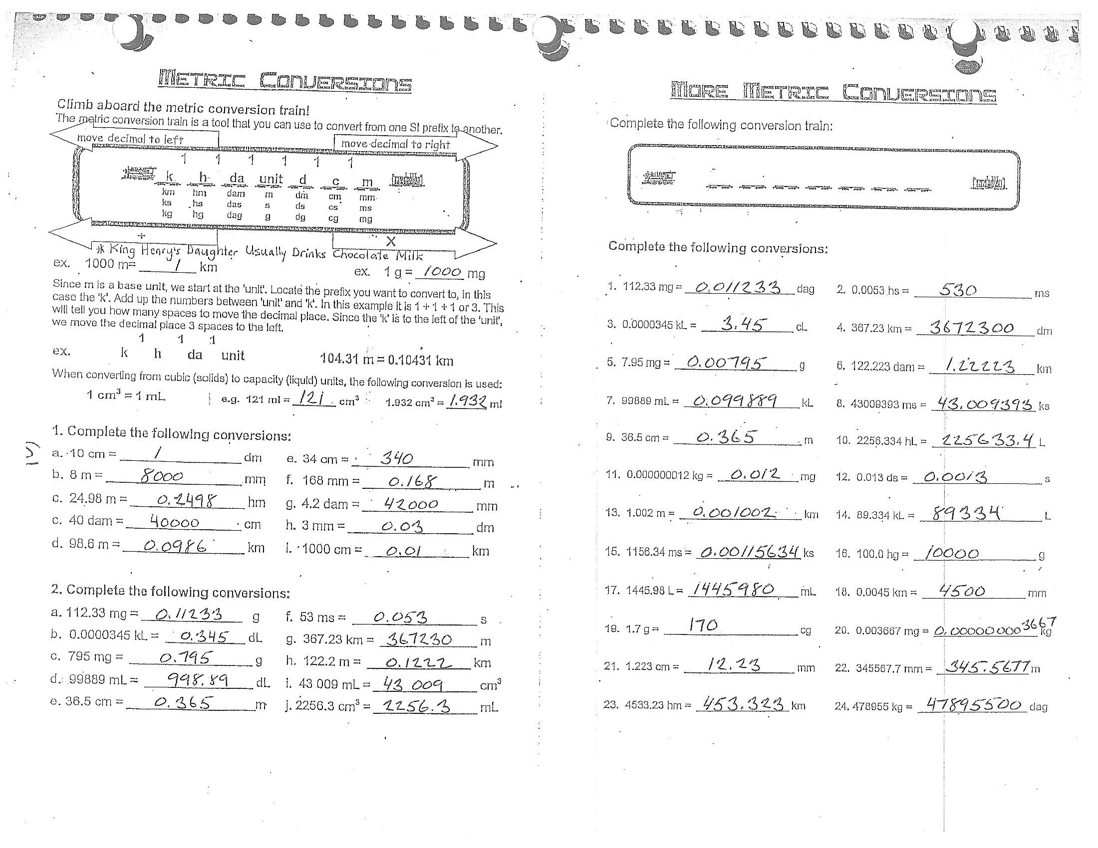 16 Best Images of Science Metric Conversion Worksheet  Metric System Conversion Worksheet 