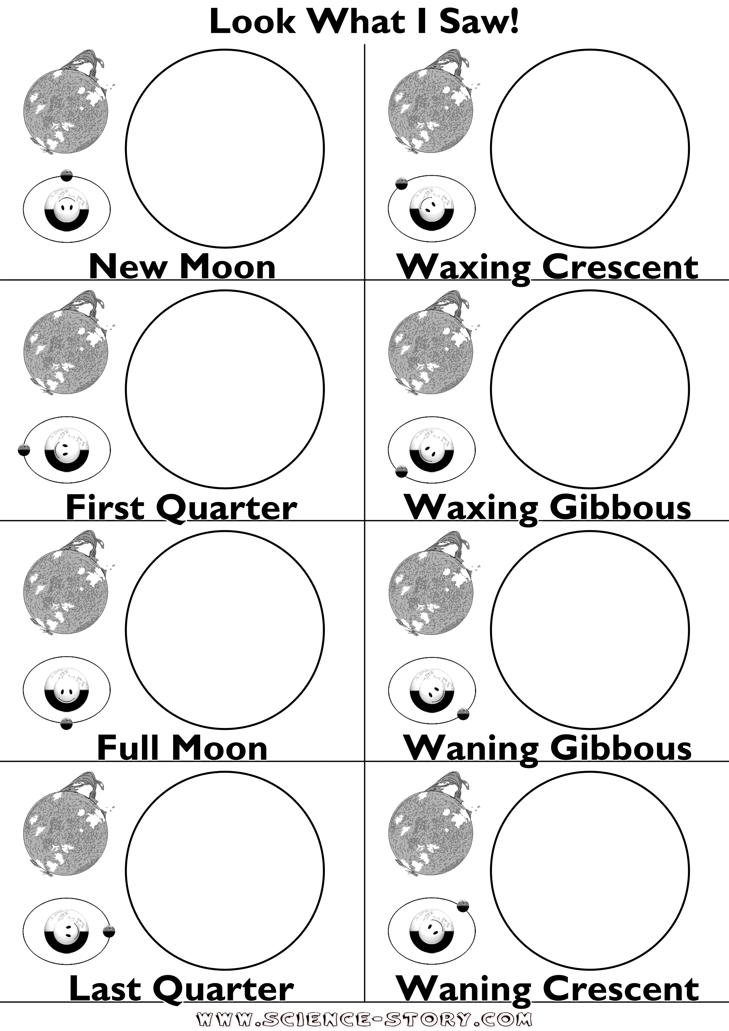 16 Best Images Of Moon Images Of Worksheets Printables Moon Phases