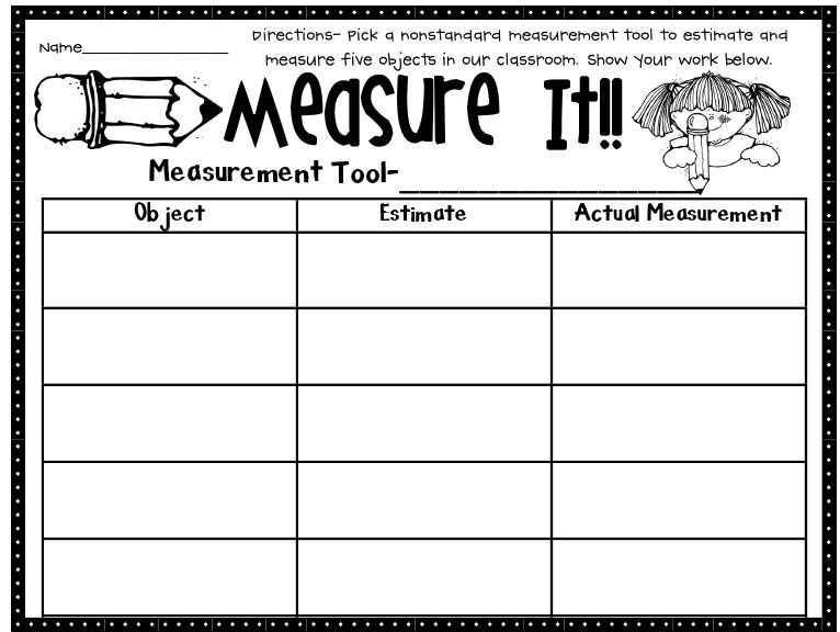 Non-Standard Measurement First Grade