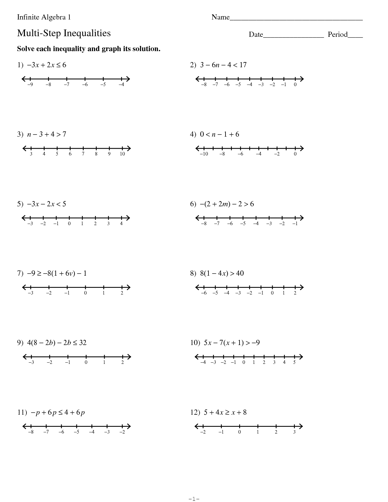 15 Best Images of Kuta Algebra I Worksheets  PreAlgebra Worksheets, TwoStep Equations 