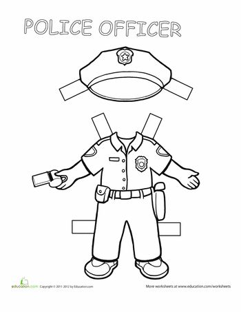 8 Best Images of Paper Doll Worksheet - Police Paper Doll Worksheet