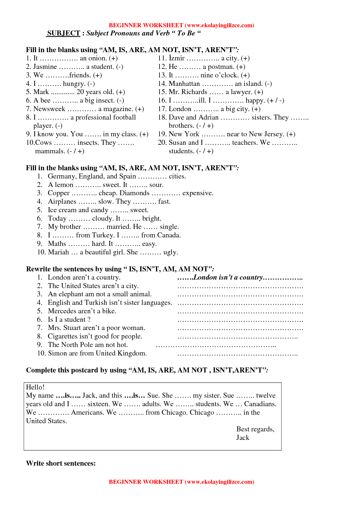15 Best Images Of Subject Pronouns Worksheet 1 Subject Pronouns Worksheets For 1st Grade 6th