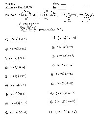 Algebra Foil Method Worksheets