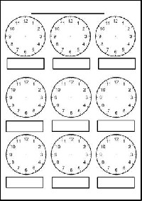 Blank Clock Face Worksheets