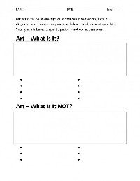 Free Art Worksheet Middle School