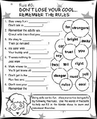 Kids Following Rules Coloring Pages