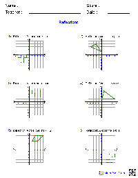 Math Worksheets Reflection Rotation Translation
