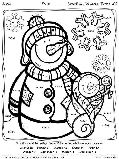 18 Best Images of Snowman Addition Worksheet - Free First Grade Winter