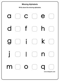 9 Best Images of Alphabet Missing Letter Worksheet - Kindergarten