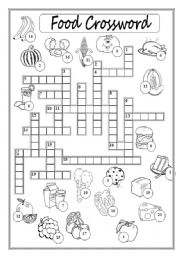 15 Images of Printable Food Crossword Worksheet