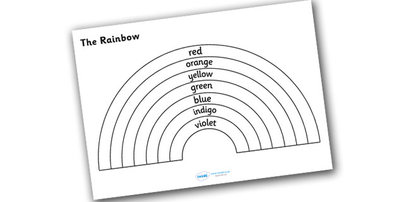 12 Best Images of Rainbow With Color Words Worksheet - Rainbow with