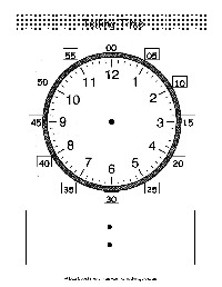 Digital Clock Faces Worksheet
