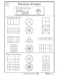 Fraction Worksheets 3rd Grade Shapes