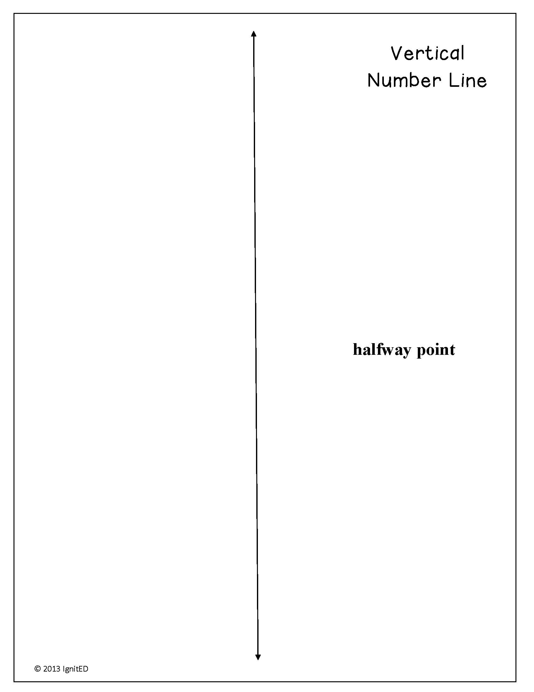 Blank Vertical Number Line